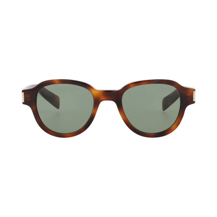 Saint Laurent Round Sunglasses 'Havana/Green'