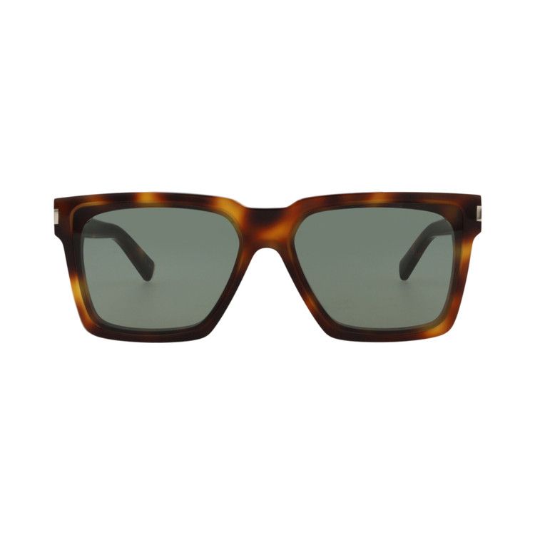 Saint Laurent Square Sunglasses 'Havana/Green'