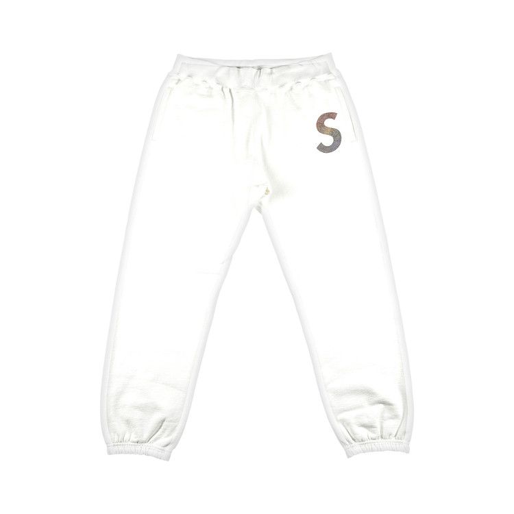 Supreme x Swarovski S Logo Sweatpant 'White'