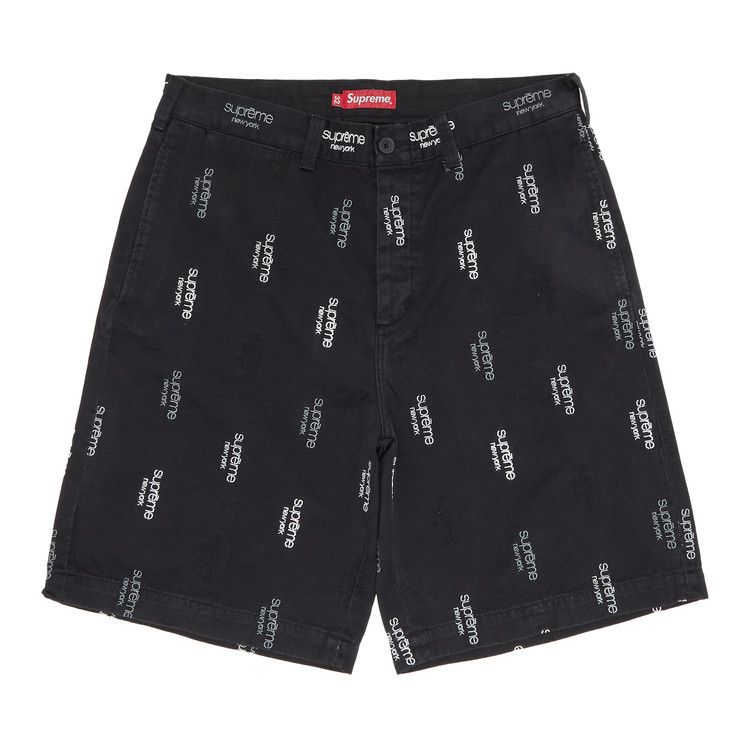 Supreme Classic Logo Chino Short 'Black'