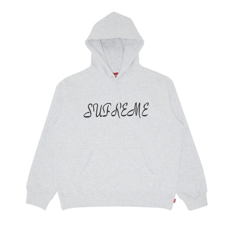Supreme Script Hooded Sweatshirt 'Ash Grey'