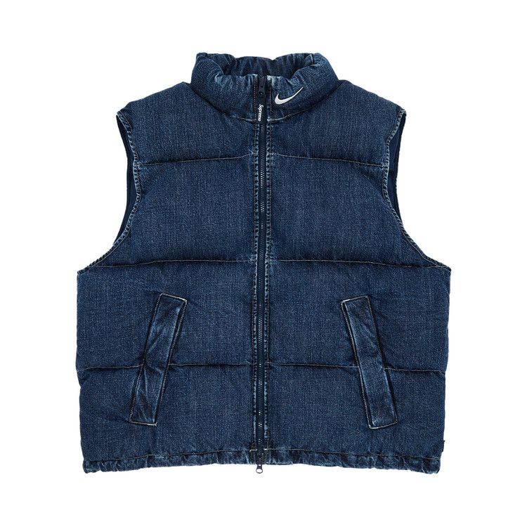 Supreme x Nike Denim Puffer Vest 'Indigo'