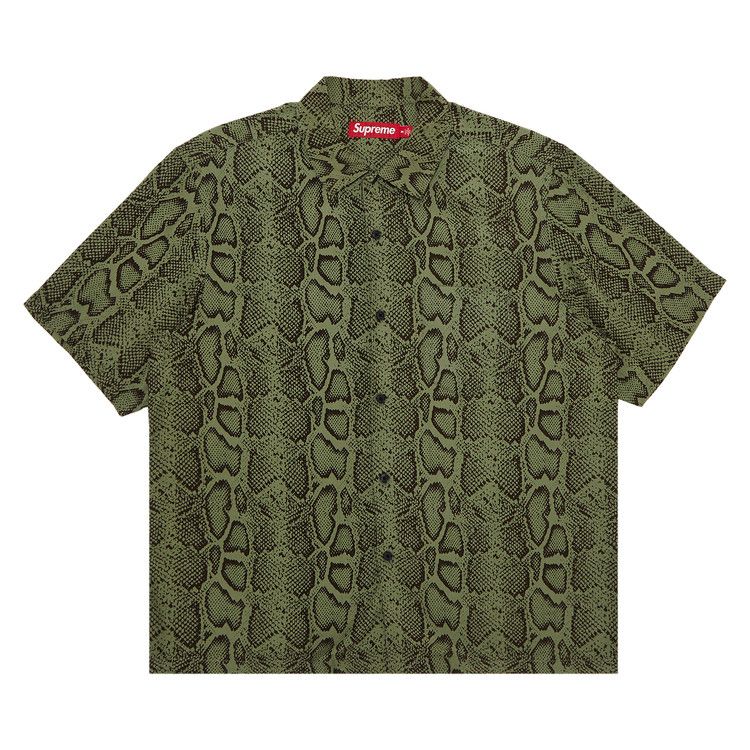 Supreme Snake Short-Sleeve Shirt 'Olive'
