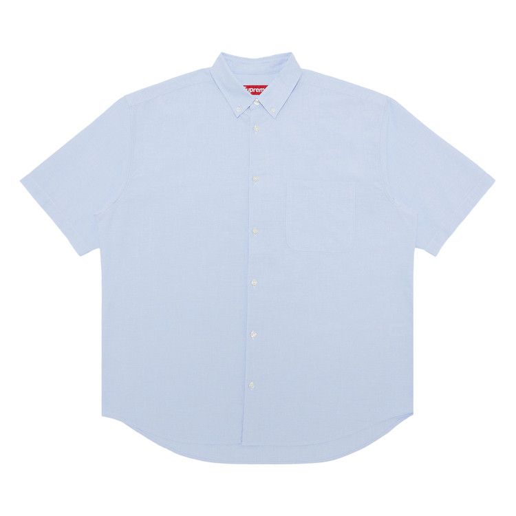 Supreme Loose Fit Short-Sleeve Oxford Shirt 'Light Blue'