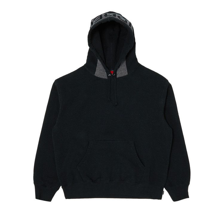 Supreme Jacquard Stripe Hooded Sweatshirt 'Black'