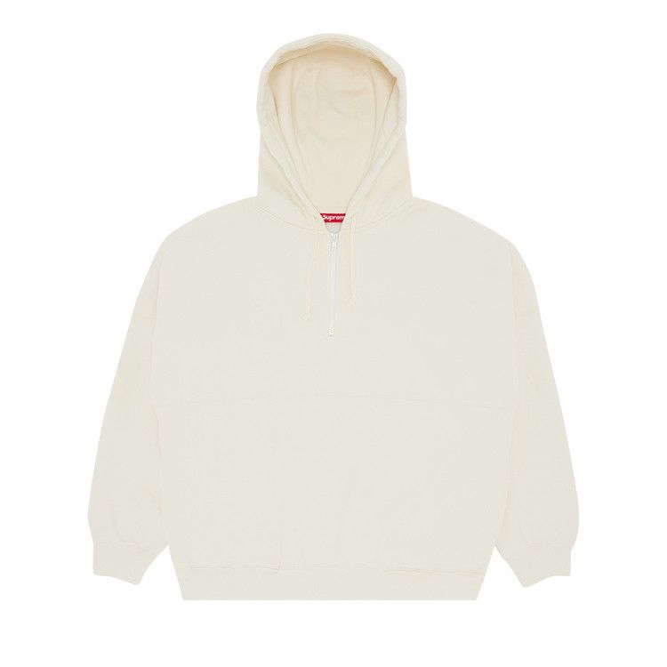 Supreme Wrapped Half Zip Hooded Sweatshirt 'Stone'