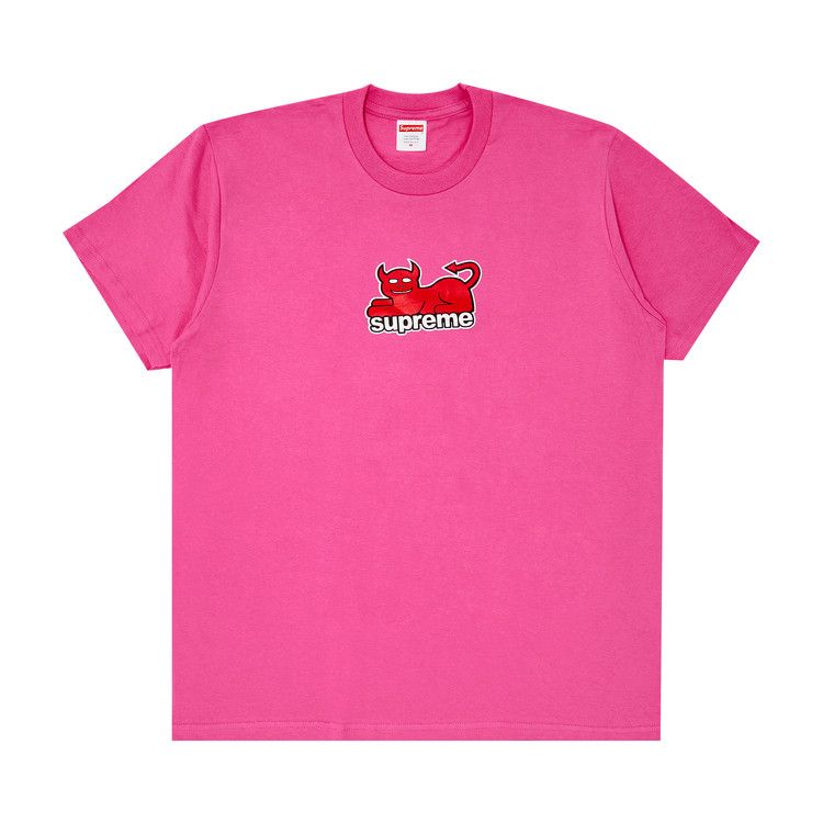 Supreme x Toy Machine Devil Cat Tee 'Fuchsia'