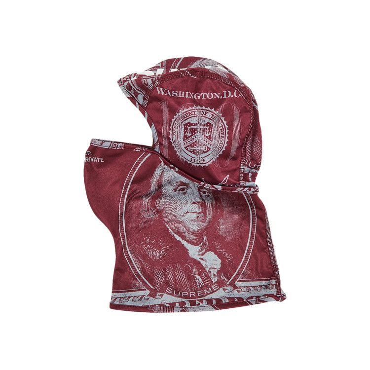 Supreme Lightweight Balaclava 'Burgundy Money'