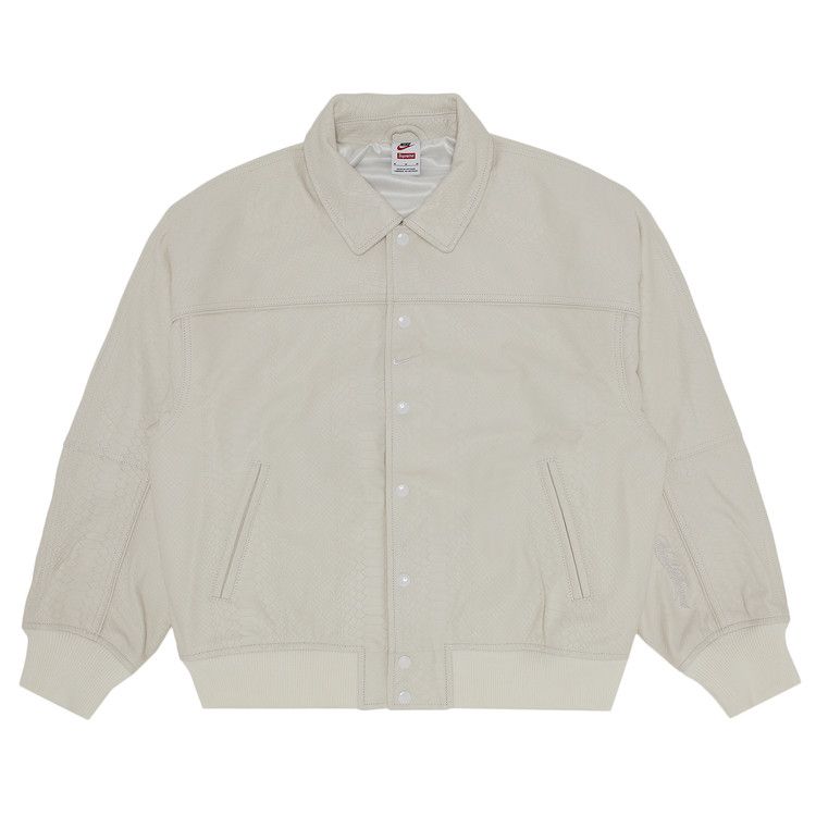 Supreme x Nike Leather Varsity Jacket 'Snakeskin'