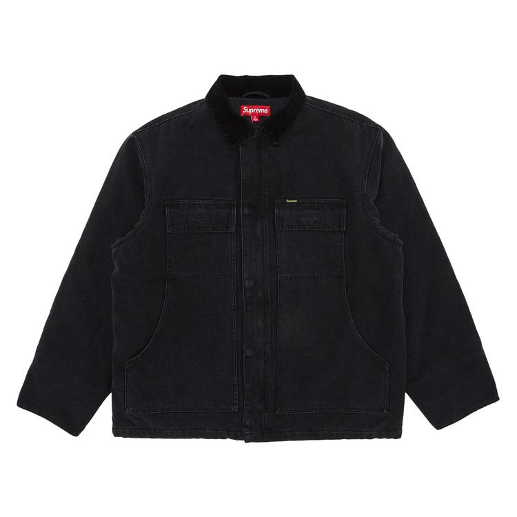 Supreme Old English Canvas Work Jacket 'Black'