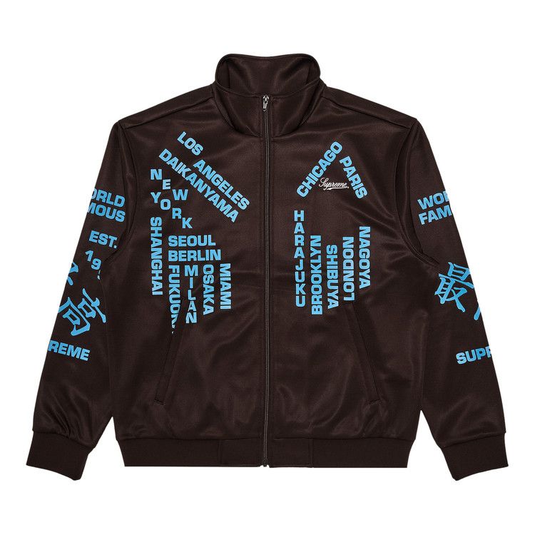 Supreme Worldwide Tricot Track Jacket 'Brown'