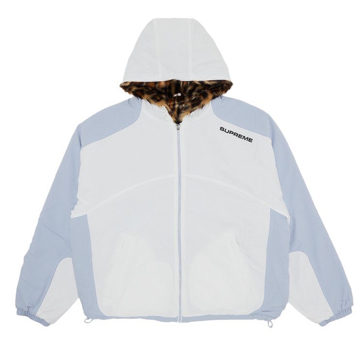 Supreme Faux Fur Reversible Hooded Track Jacket 'White'