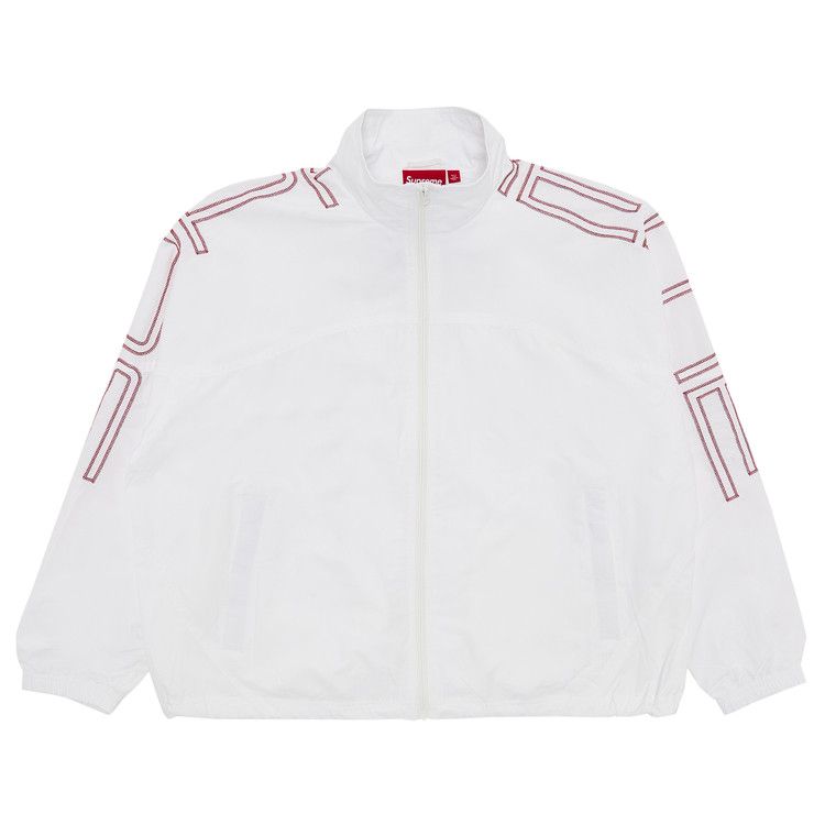 Supreme Spellout Embroidered Track Jacket 'White'