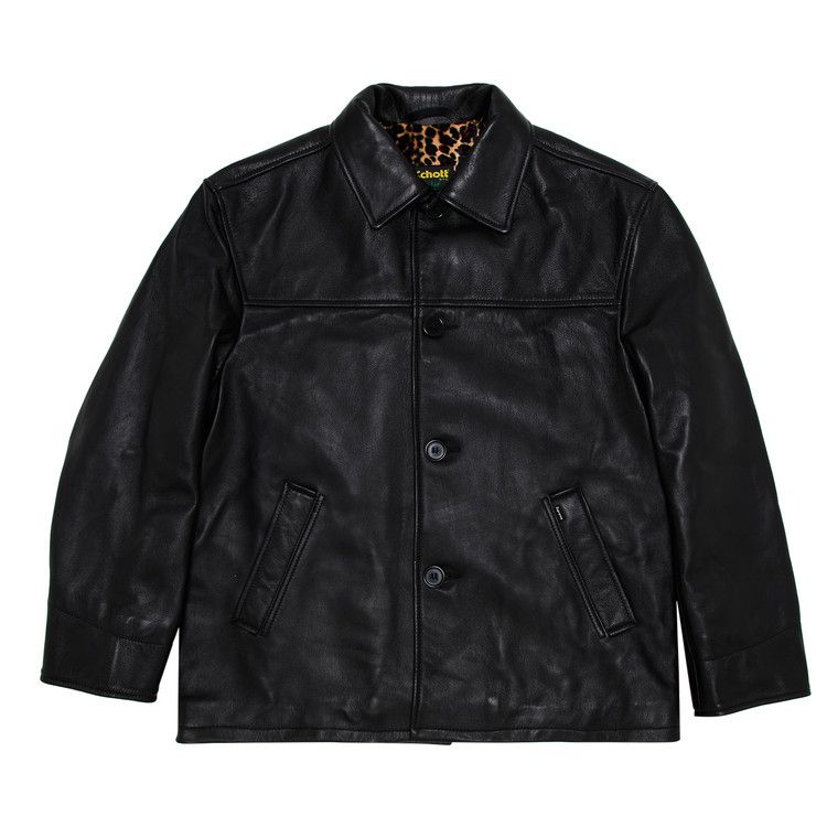 Supreme x Schott Leather Car Coat 'Black'