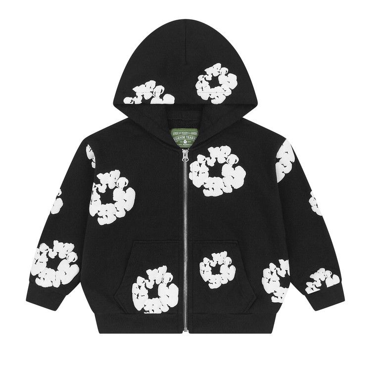 Denim Tears Wreath Zip Hoodie 'Black'
