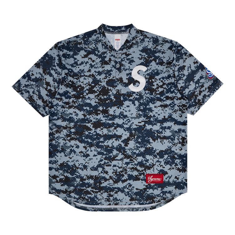 Supreme S Logo Baseball Henley 'Digi Camo'