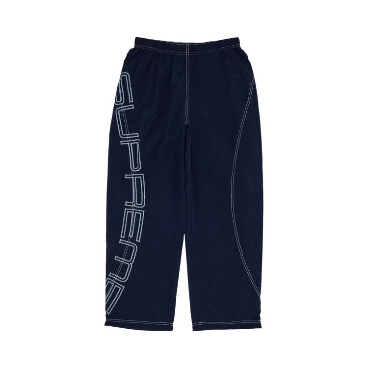 Supreme Spellout Embroidered Track Pant 'Navy'
