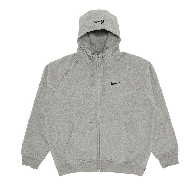 Supreme x Nike Zip Up Hooded Sweatshirt 'Heather Grey'