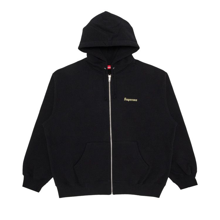 Supreme Crest Zip Up Hooded Sweatshirt 'Black'