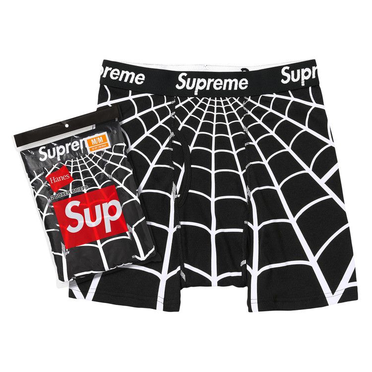 Supreme x Hanes Spider-Man Boxer Briefs (2 Pack) 'Black'