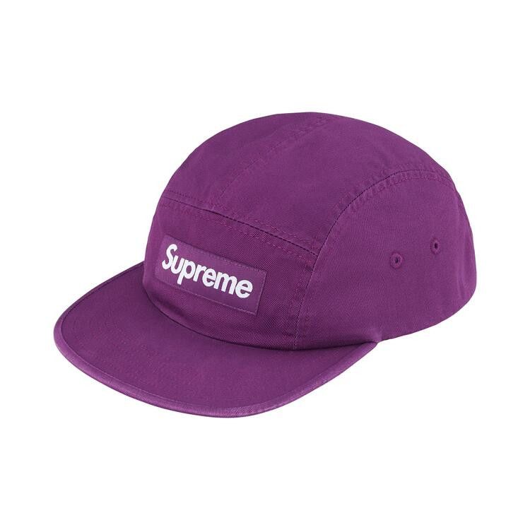 Supreme Washed Chino Twill Camp Cap 'Purple'