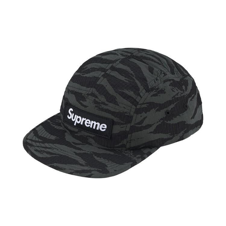 Supreme Tiger Camo Ripstop Camp Cap 'Black'