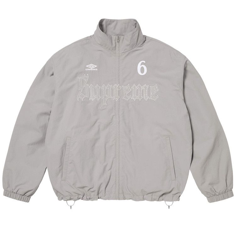Supreme x Umbro Rhinestone Track Jacket 'Light Grey'