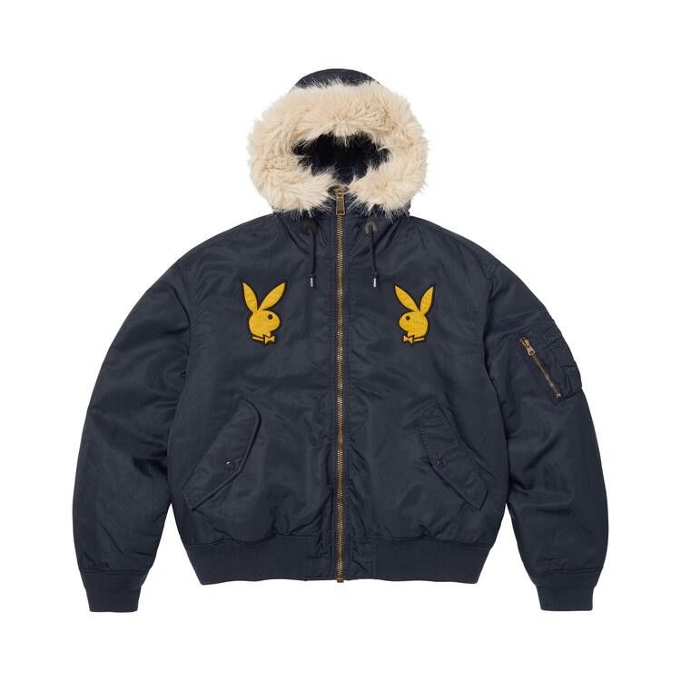 Supreme x Playboy Hooded Ma-1 'Navy'