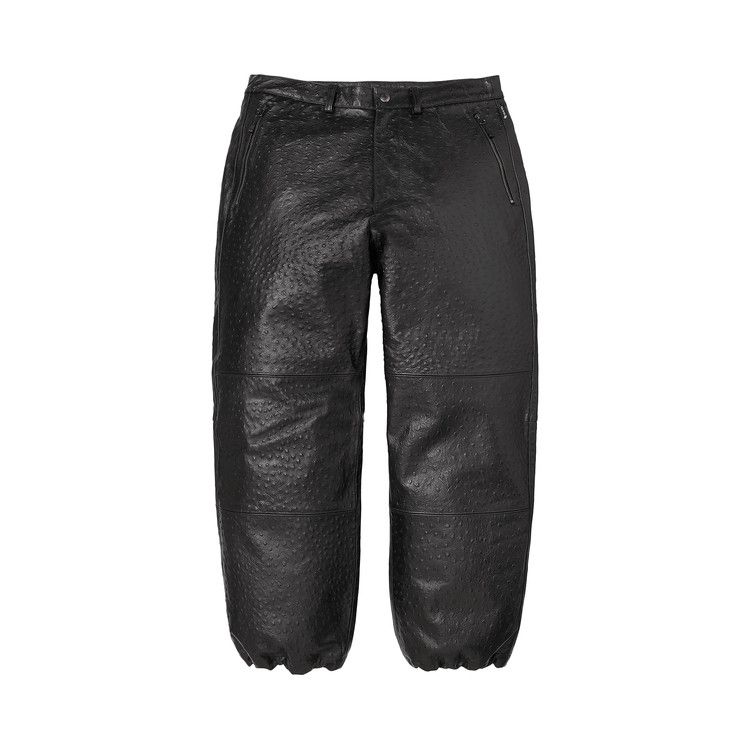 Supreme GORE-TEX Ostrich Embossed Leather Pant 'Black'