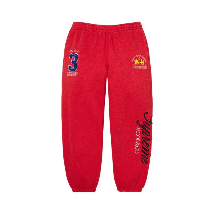 Supreme x La Martina x Jacob & Co Sweatpant 'Red'