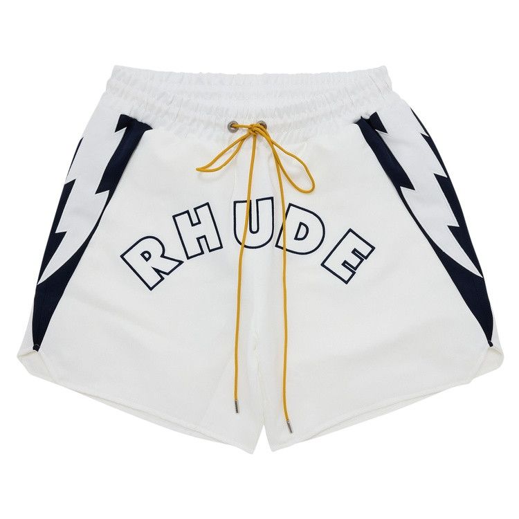 Rhude Logo Lightning Shorts 'White'
