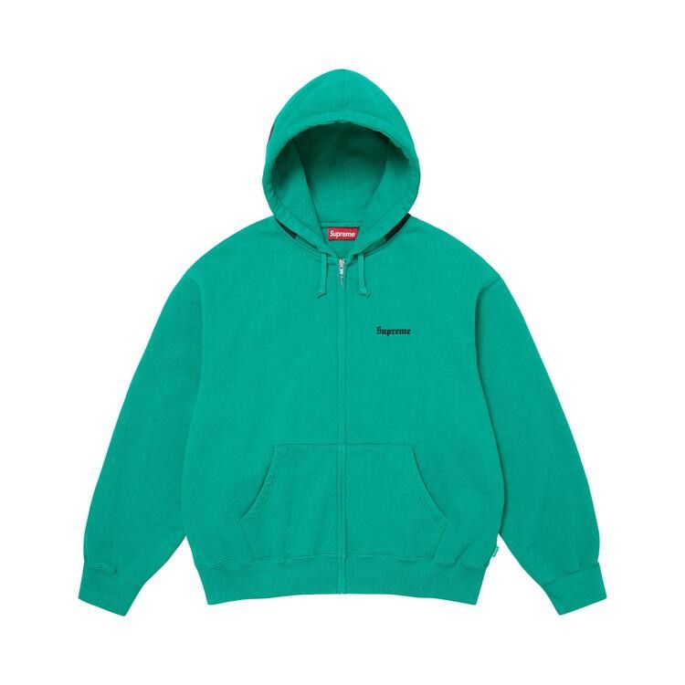 Supreme Paris Is Burning Zip Up Hooded Sweatshirt 'Teal'