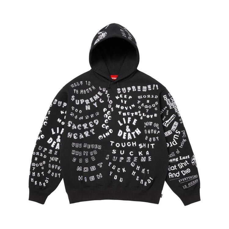Supreme Too Deadly Hooded Sweatshirt 'Black'