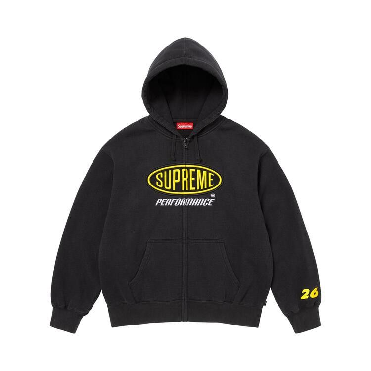 Supreme Performance Zip Up Hooded Sweatshirt 'Black'