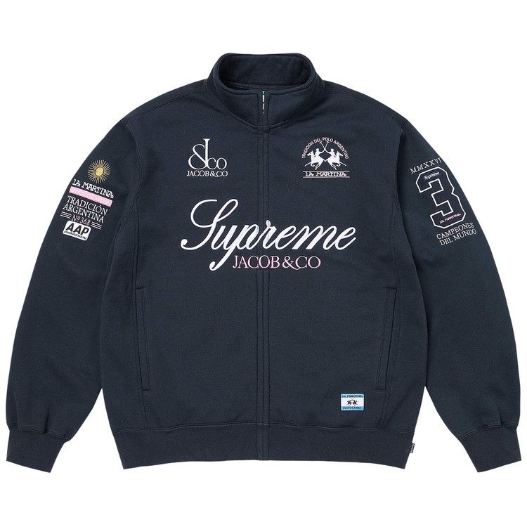 Supreme x La Martina x Jacob & Co Zip Up Sweatshirt 'Navy'