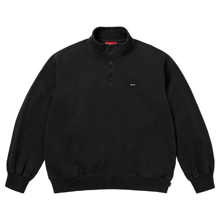Supreme Small Box Half Zip Pullover 'Black'