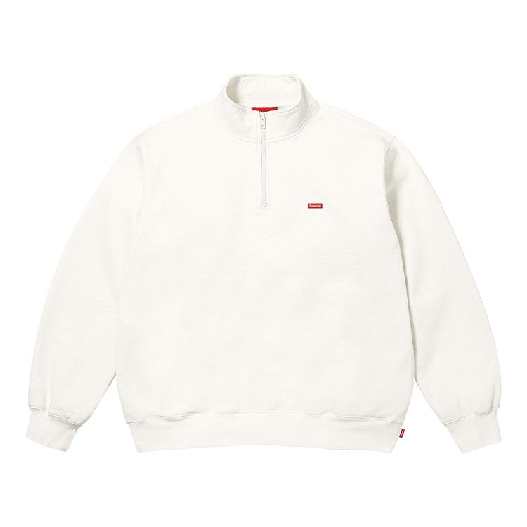 Supreme Small Box Half Zip Pullover 'White'