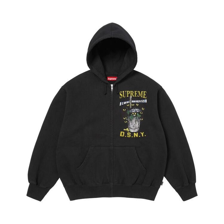 Supreme x Dsny Zip Up Hooded Sweatshirt 'Black'