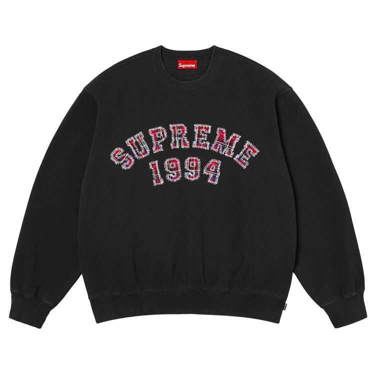 Supreme Plaid Arc Crewneck 'Black'