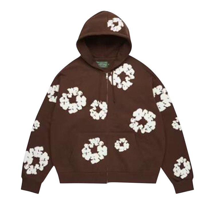 Denim Tears Cotton Wreath Zip Hoodie 'Dark Brown'