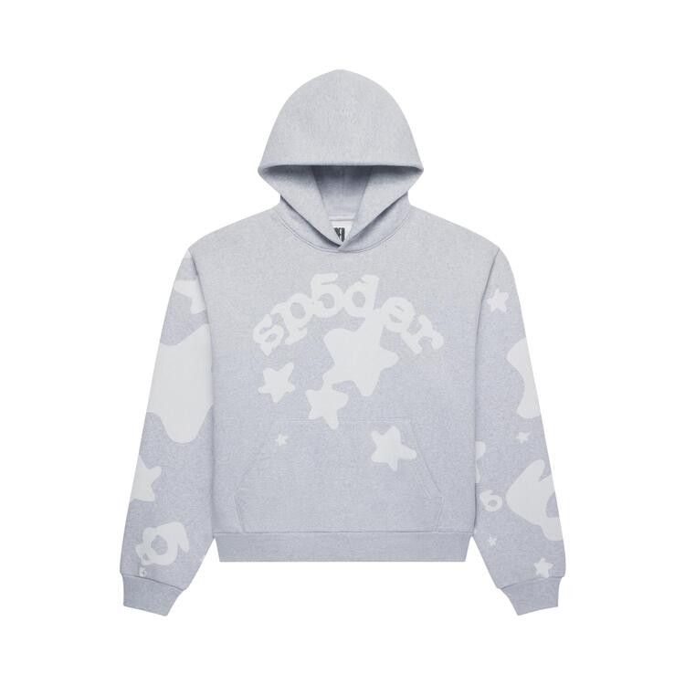 Sp5der Aop Beluga Pullover Hoodie 'Grey'