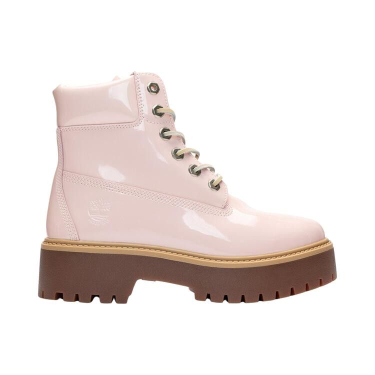 Timberland Wmns 6 Inch Stone Street Waterproof Boot 'Patent Leather - Light Pink'