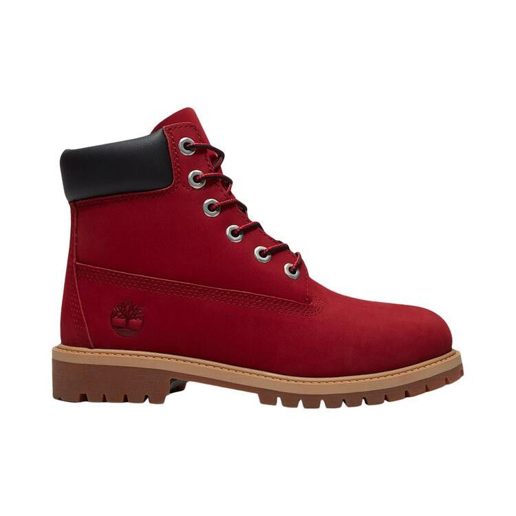 Timberland 6 Inch Premium Waterproof Boot Junior 'Red Nubuck Black'