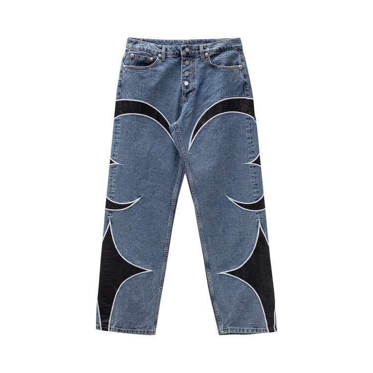 Thug Club Leather Washing Jeans 'Blue/Black'