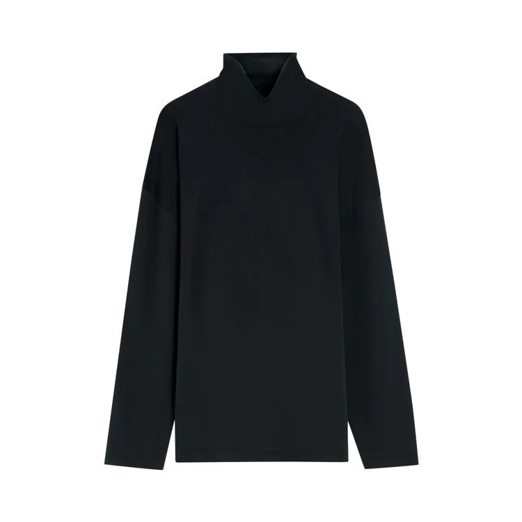 Lemaire Relaxed Mock Neck T-Shirt 'Black'