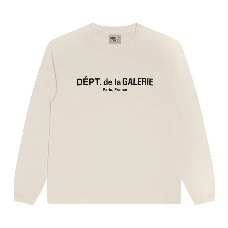 Gallery Dept. French Logo Lux Long-Sleeve Tee 'Washed Cream'