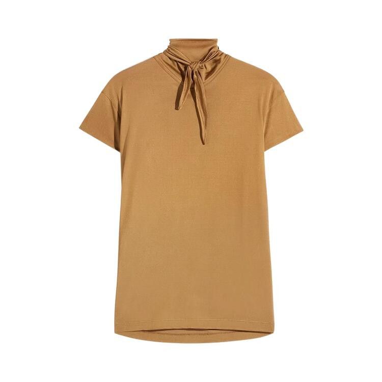 Lemaire Short-Sleeve Foulard Top 'Cinnamon Brown'