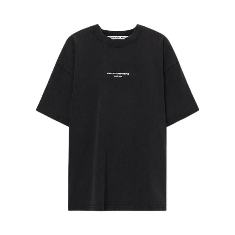 Alexander Wang Logo Print Short-Sleeve Tee 'Washed Black'