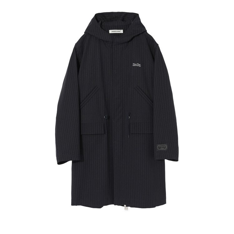Undercover Hooded Drawstring Long Coat 'Navy'