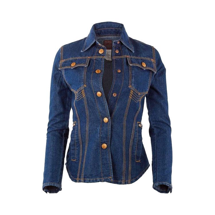 Jean Paul Gaultier Structural Denim Jacket With Should Pads 'Indigo'